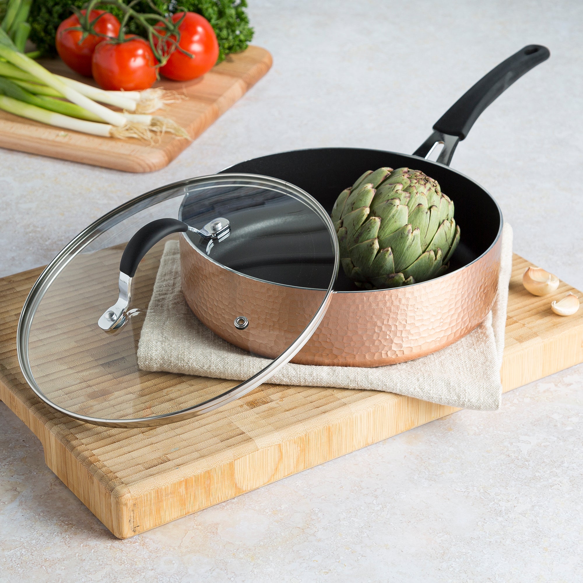 Impressions 10 Piece Hammered Cookware Set