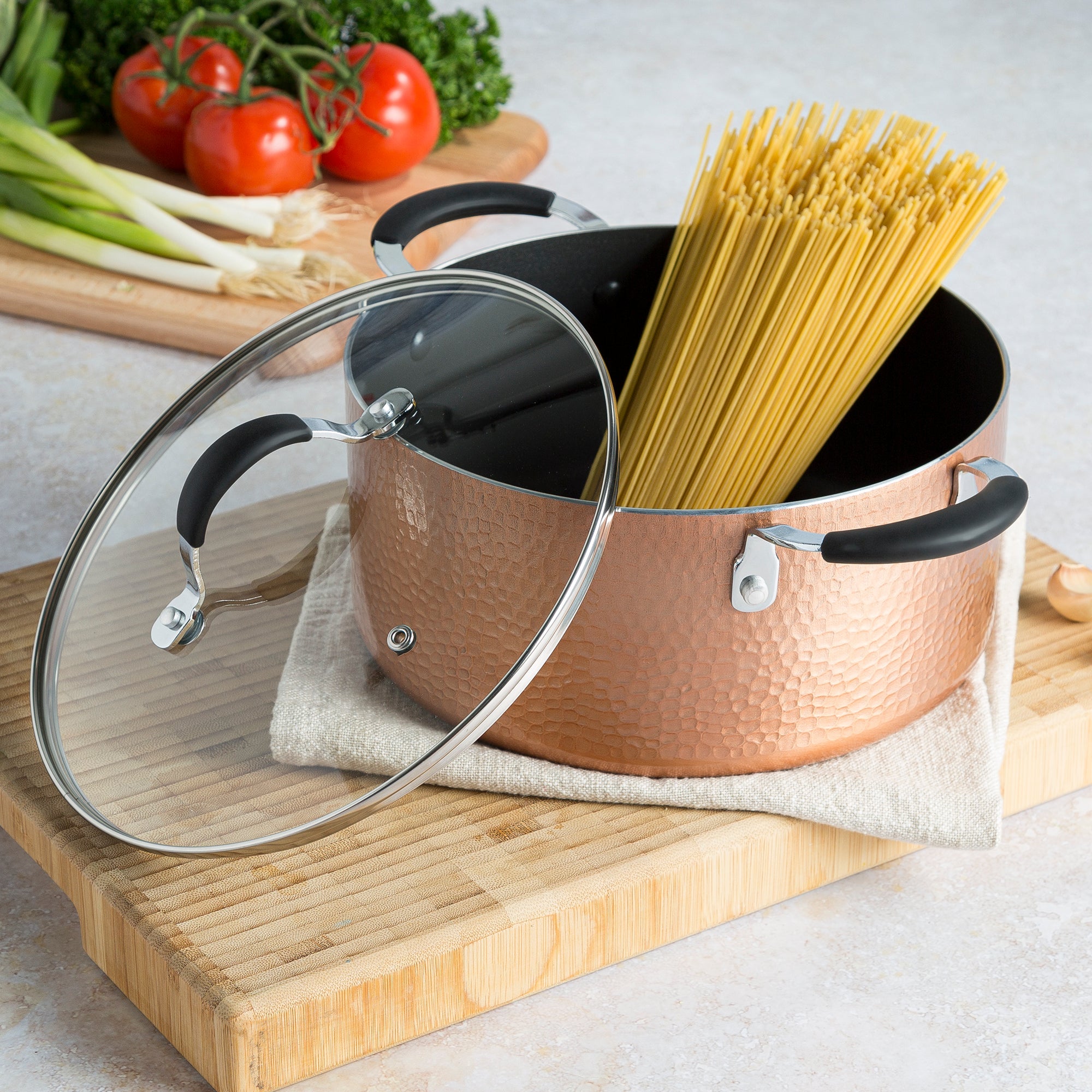 Impressions 10 Piece Hammered Cookware Set