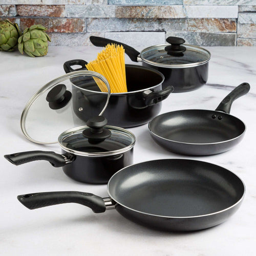 Artistry Non Stick Cookware Set, 8 Piece, Black - Ecolution
