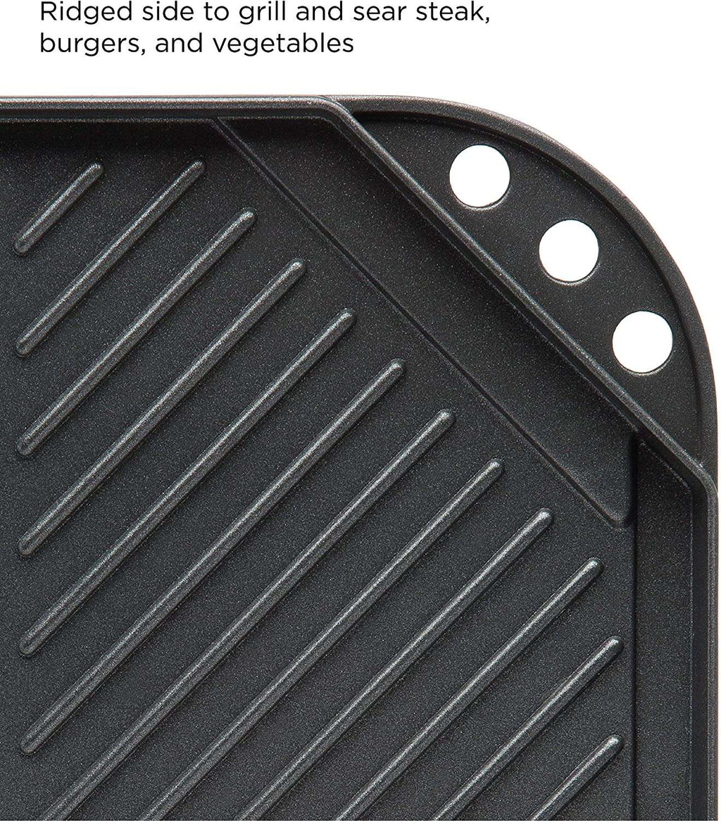 Reversible 19.5” x 11” Grill/Griddle Pan, Non-Stick, Dishwasher Safe - Ecolution