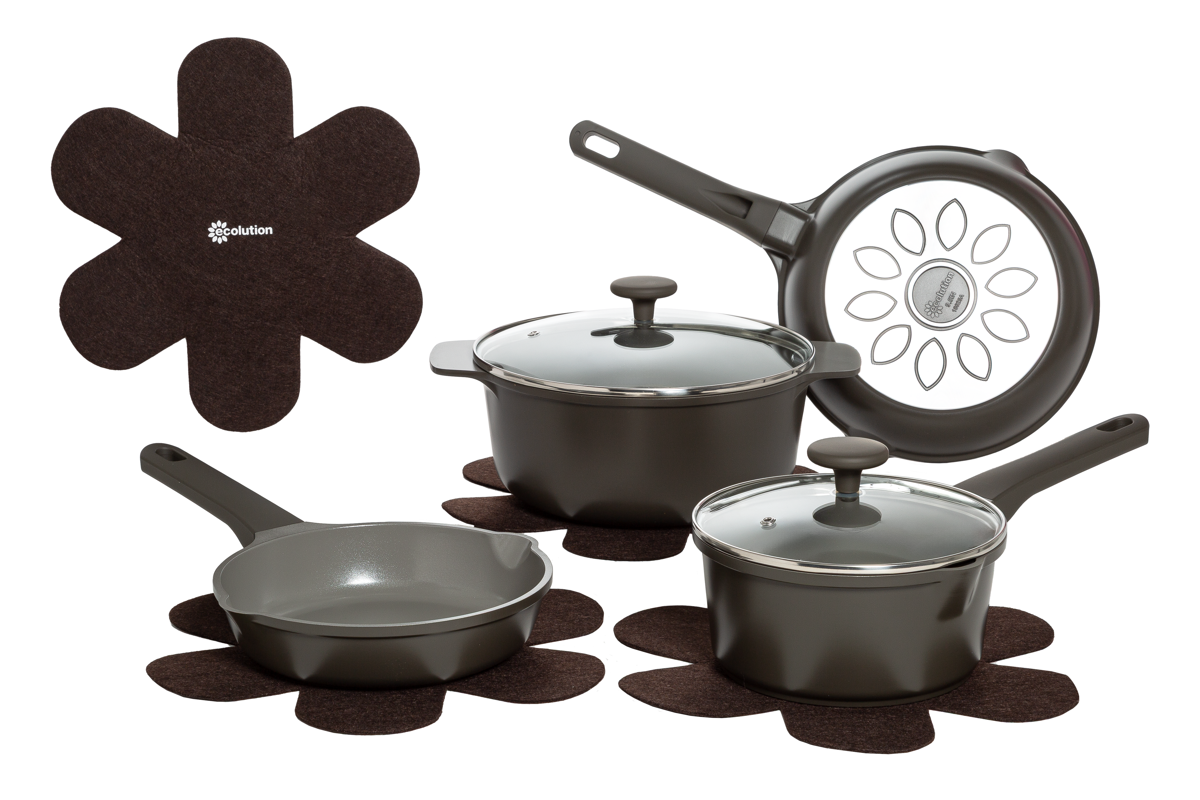Aria 10-Piece Cast Aluminum Cookware Set - Ecolution
