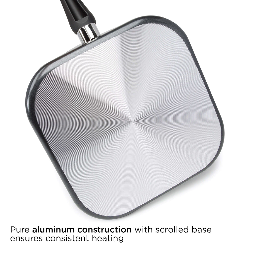 Elements Non-Stick Griddle, 11 Inch, Gray - Ecolution