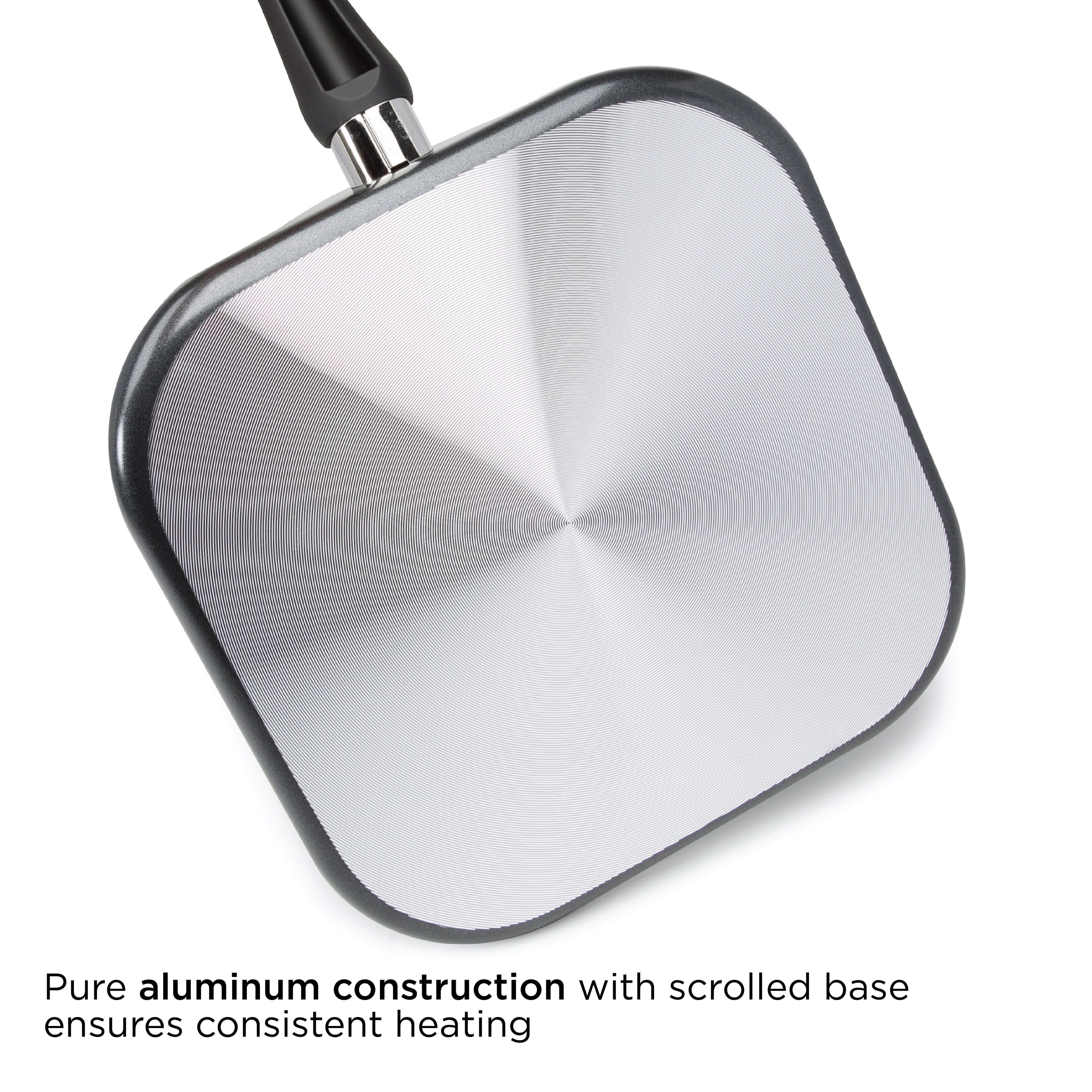 Elements Non-Stick Griddle, 11 Inch, Gray - Ecolution