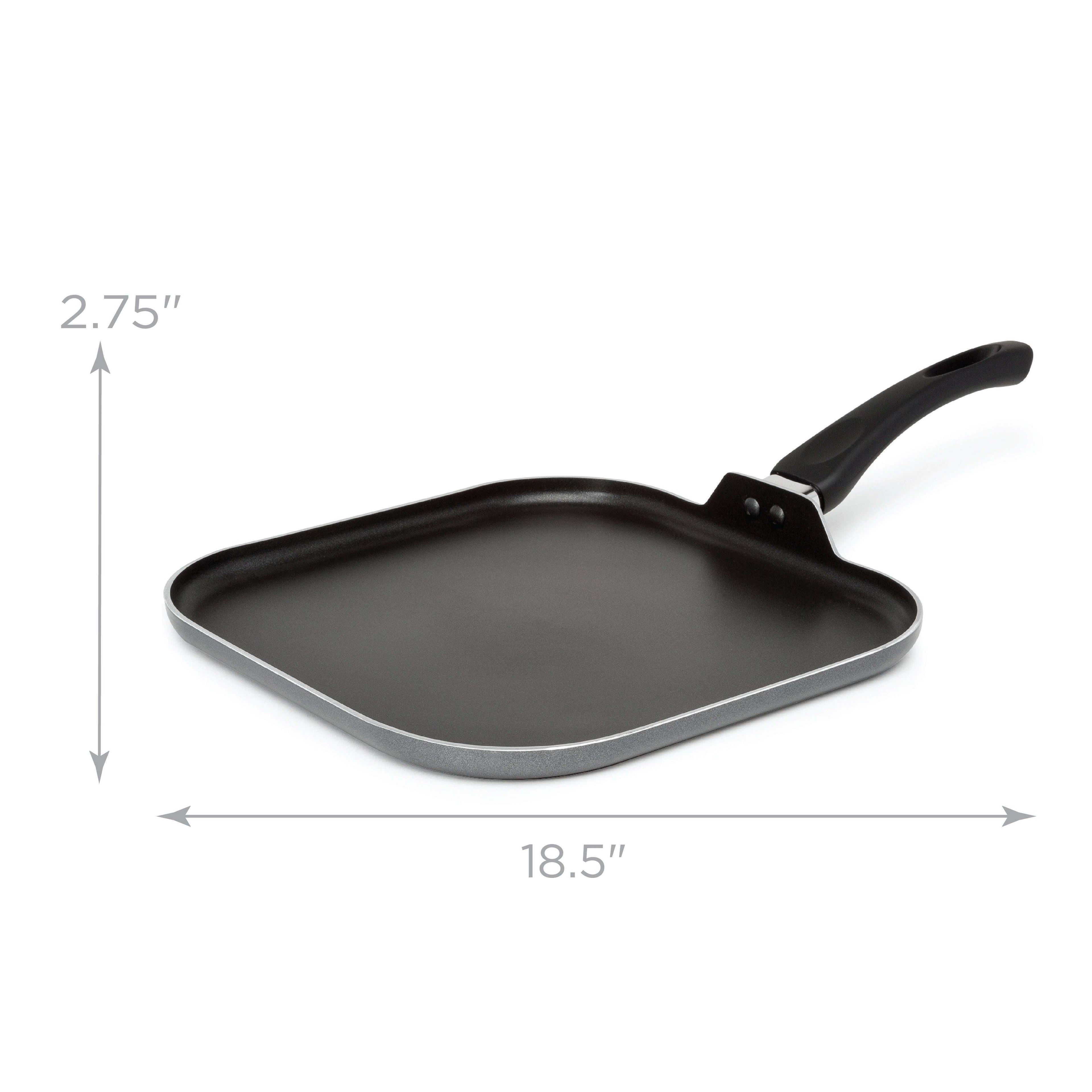 Elements Non-Stick Griddle, 11 Inch, Gray - Ecolution